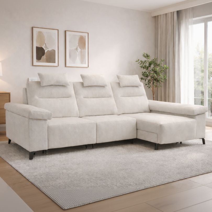 SOFÁ FILIP CON CHAISELONGUE EXTENSIBLE