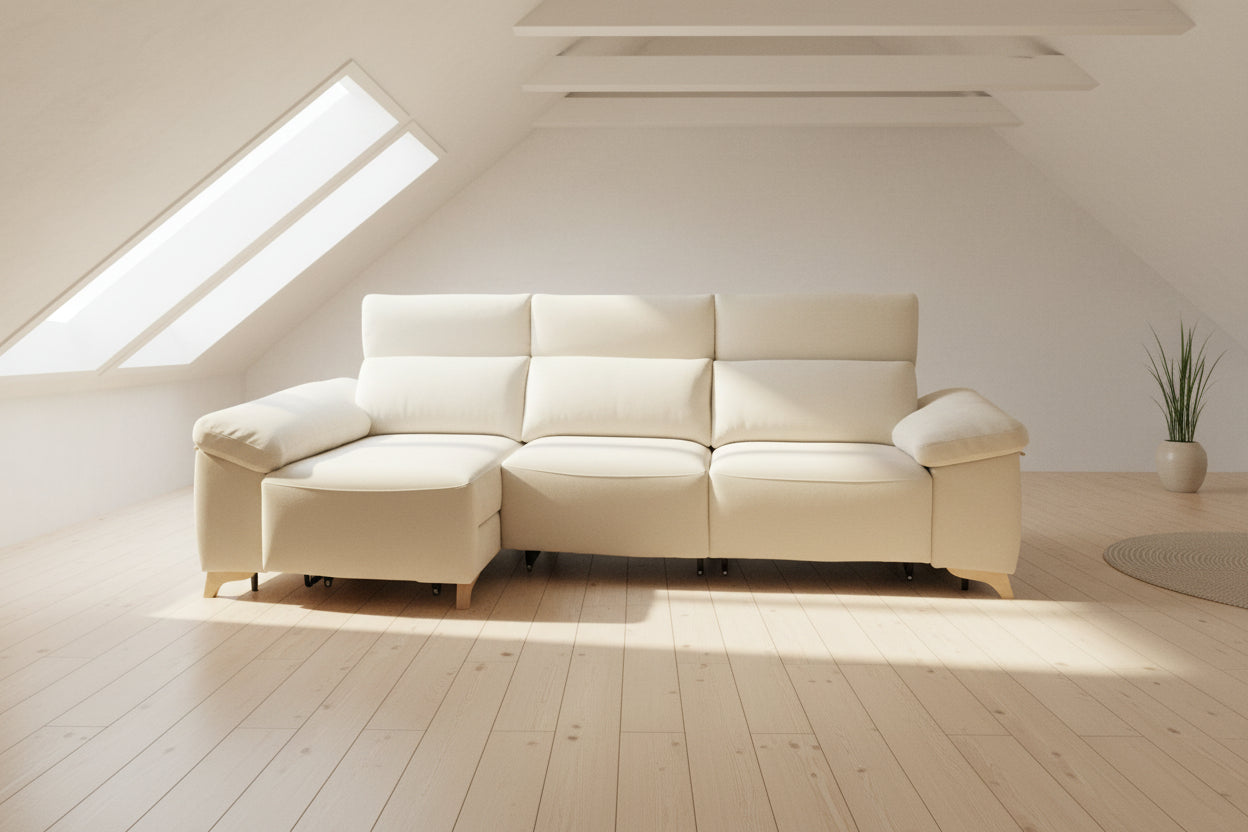 Sofá o Chaiselonge con estilo. Modelo Carla